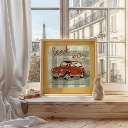 Ilustración "Seat 600" SIN MARCO