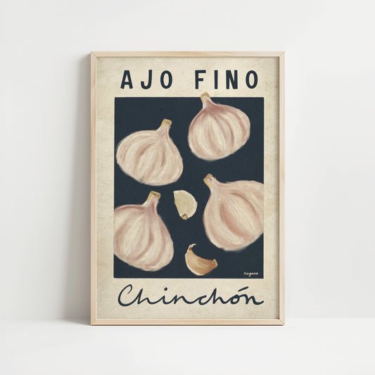 Ilustración Ajo fino Chinchón SIN MARCO