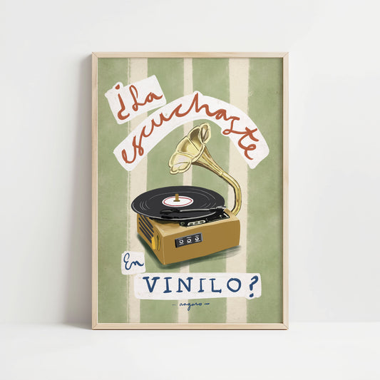 Ilustración "¿La escuchaste en vinilo?" SIN MARCO