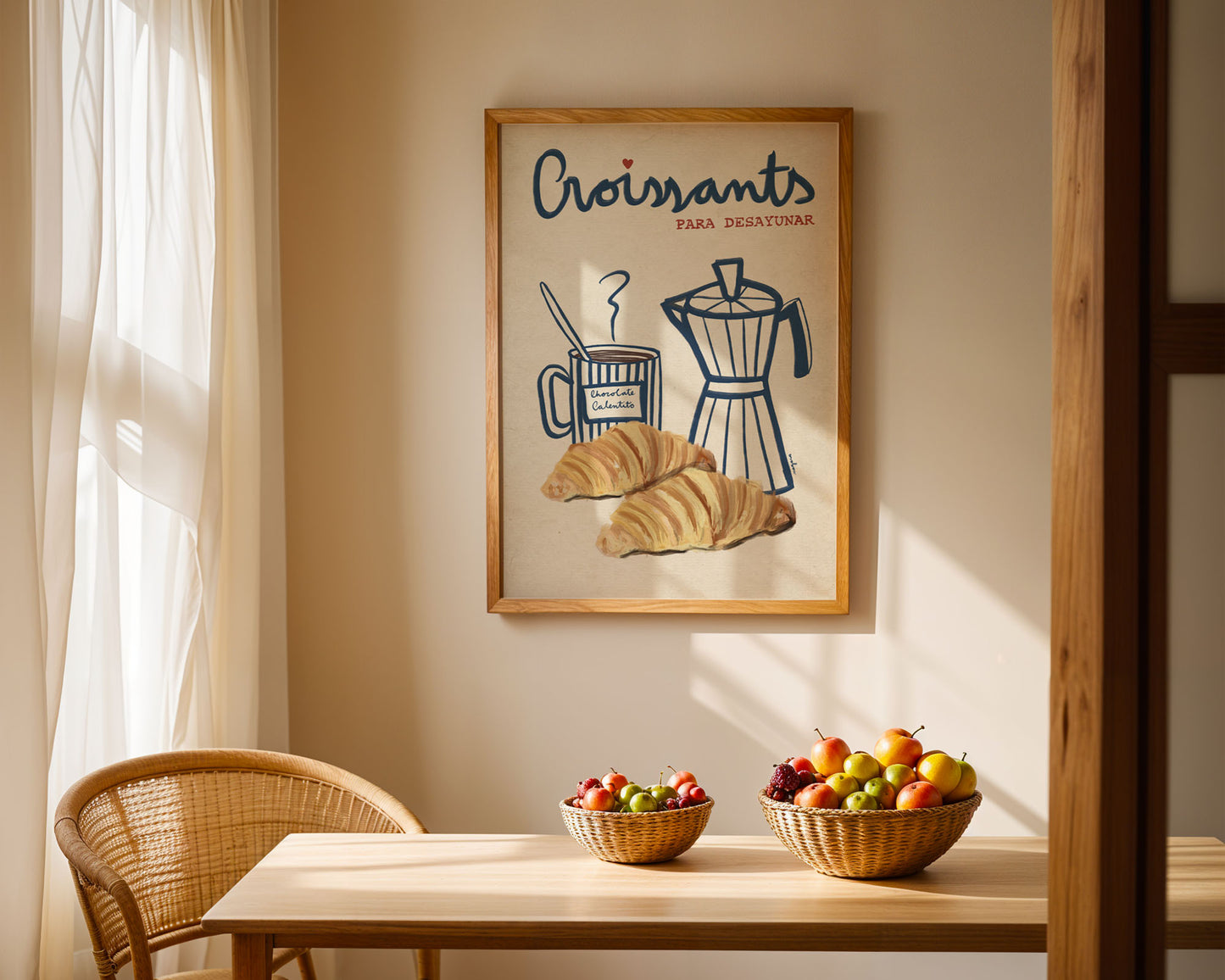 Ilustración "Croissants para Desayunar" - SIN MARCO