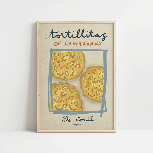 Ilustración "Tortillitas de camarones" SIN MARCO