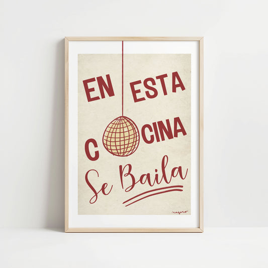 Ilustración "En esta cocina se baila" SIN MARCO