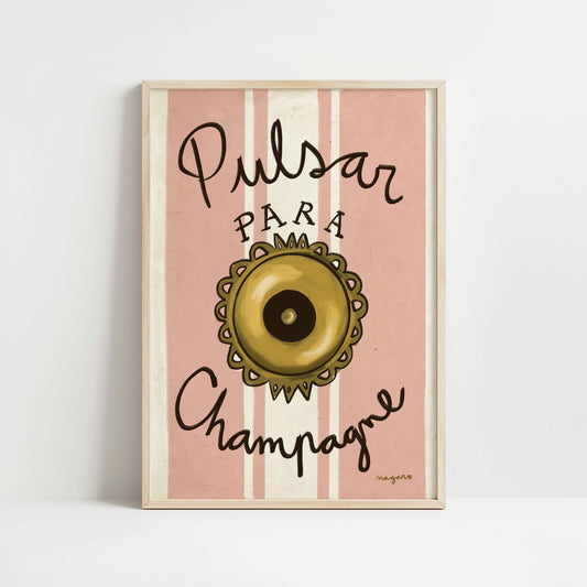 Ilustración "Pulsar para Champagne" - SIN MARCO