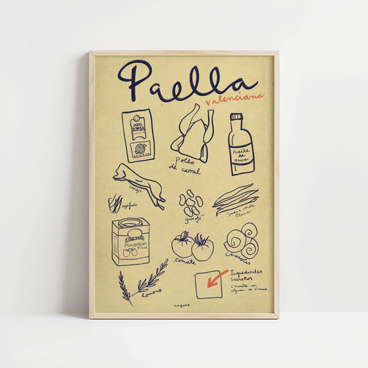 Ilustración "Paella" SIN MARCO