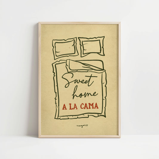 Ilustración "Sweet Home a la cama" SIN MARCO