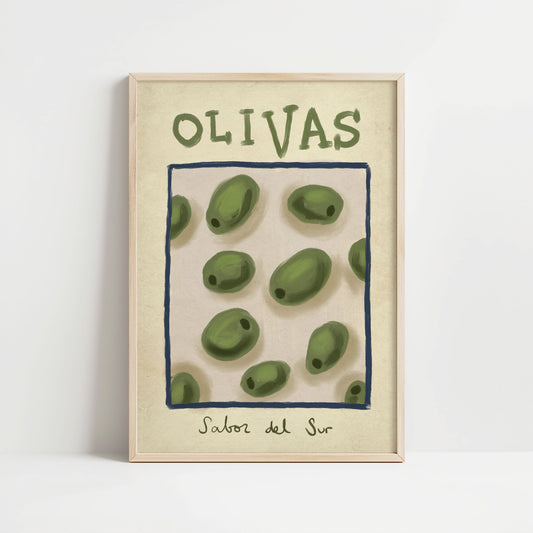 Ilustración "Olivas, sabor del sur" SIN MARCO