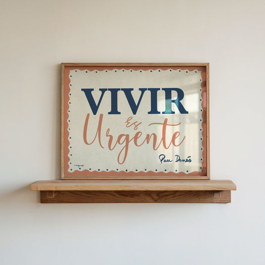 Ilustración "Vivir es Urgente" SIN MARCO