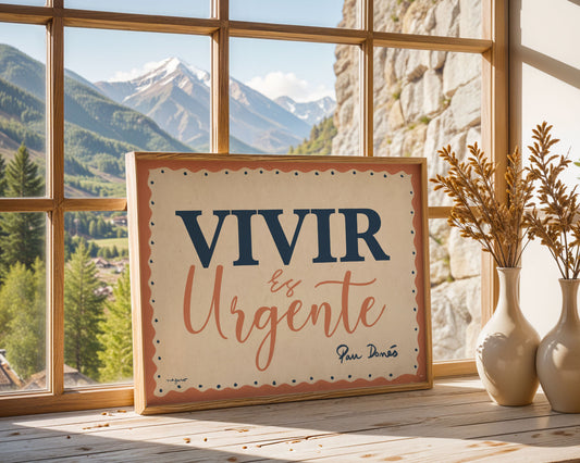 Ilustración "Vivir es Urgente" SIN MARCO