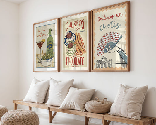 Pack de 3 ilustraciones "Madrid" SIN MARCO
