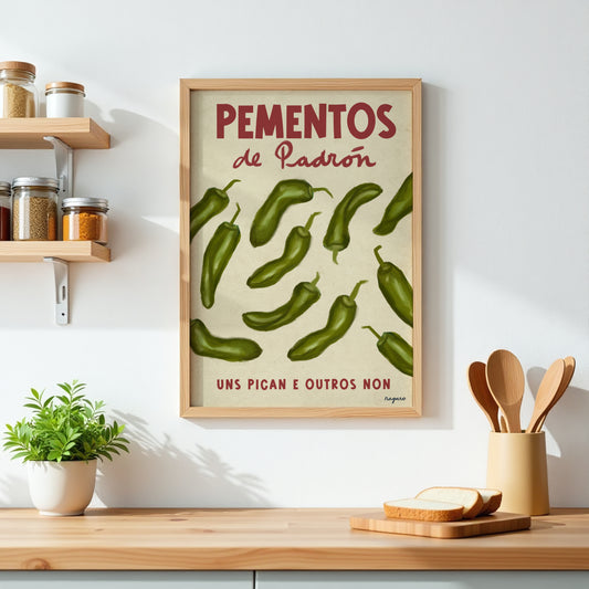 Ilustración "(Gallego) Pementos de Padrón" SIN MARCO