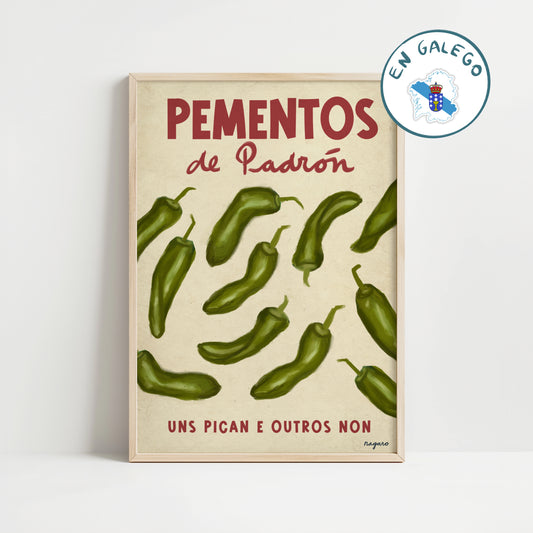 Ilustración "(Gallego) Pementos de Padrón" SIN MARCO