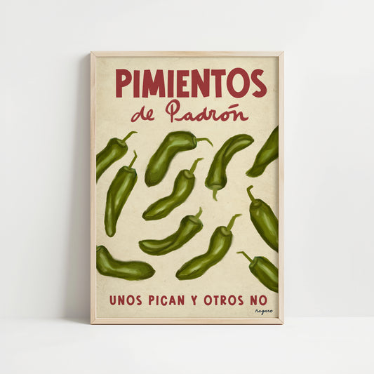 Ilustración "Pimientos de Padrón" SIN MARCO