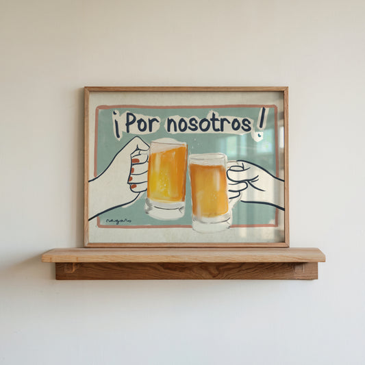 Ilustración "¡Por nosotros cerveza!" SIN MARCO (Horizontal)