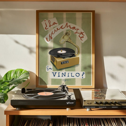 Ilustración "¿La escuchaste en vinilo?" SIN MARCO