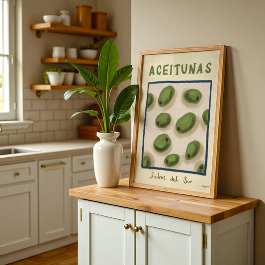 Ilustración "Aceitunas, sabor del sur" SIN MARCO