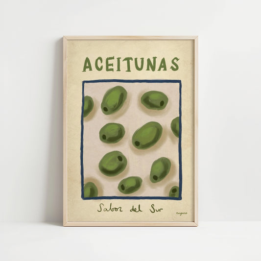 Ilustración "Aceitunas, sabor del sur" SIN MARCO