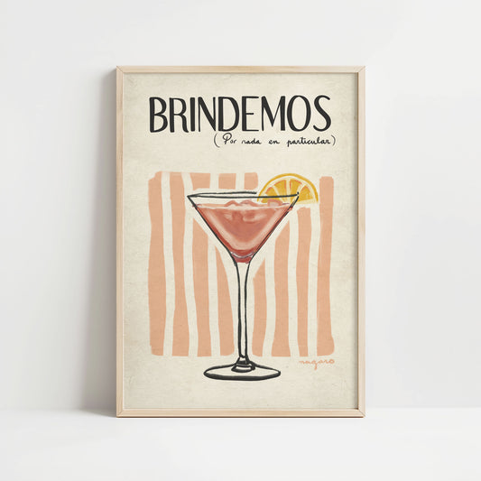 Ilustracion "Brindemos por nada en particular" SIN MARCO