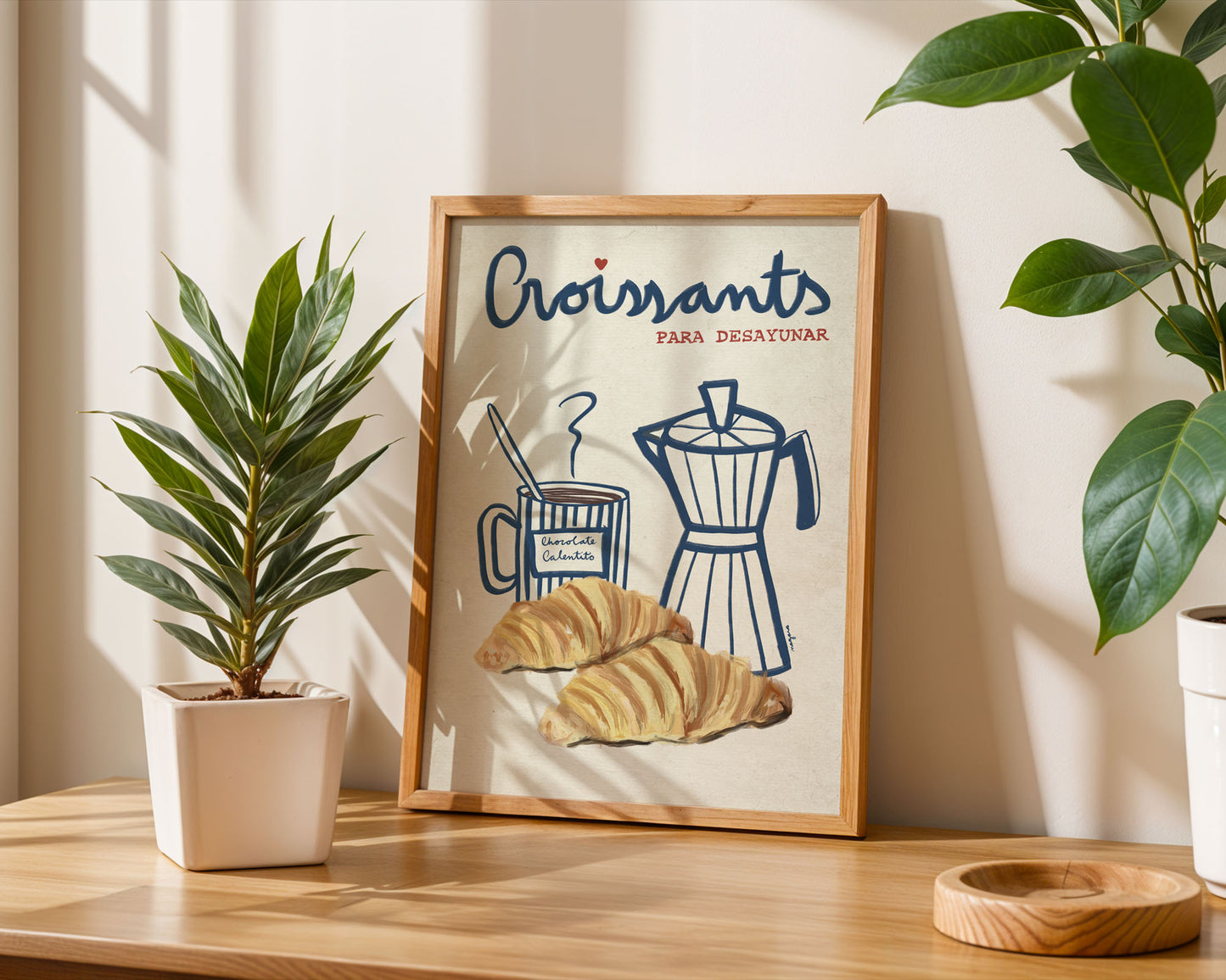 Ilustración "Croissants para Desayunar" - SIN MARCO