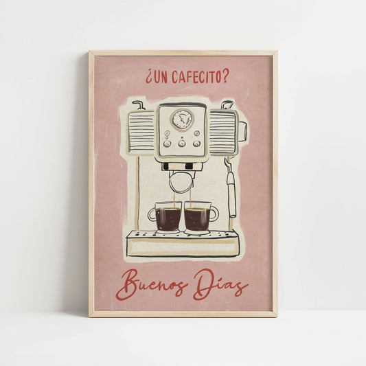 Ilustración "¿Un cafecito? Buenos días" - SIN MARCO