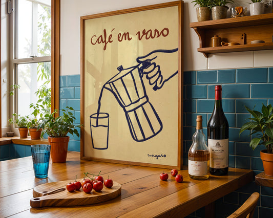 Ilustración "café en vaso" - SIN MARCO