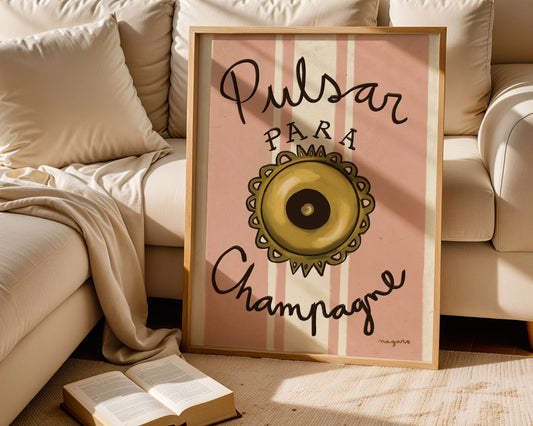 Ilustración "Pulsar para Champagne" - SIN MARCO