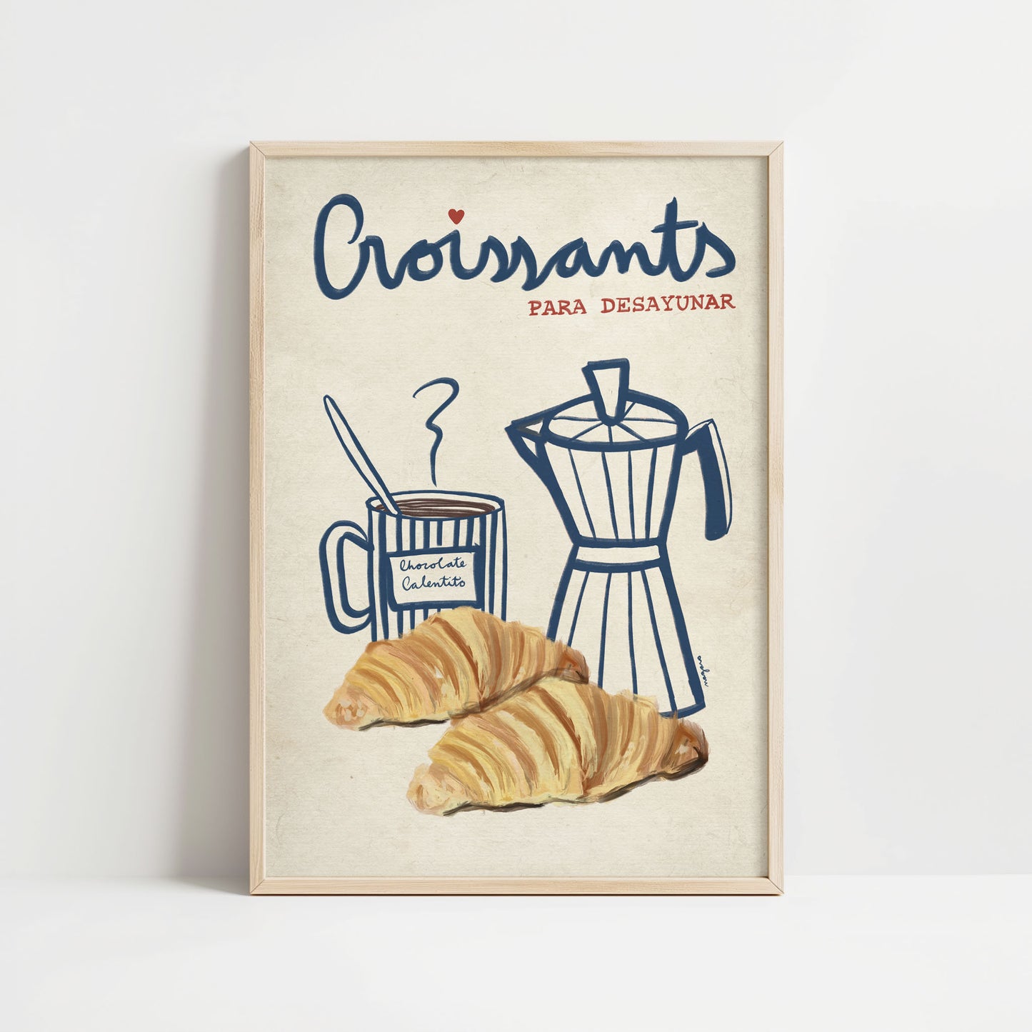 Ilustración "Croissants para Desayunar" - SIN MARCO