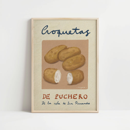 Ilustración "Croquetas de Puchero" SIN MARCO