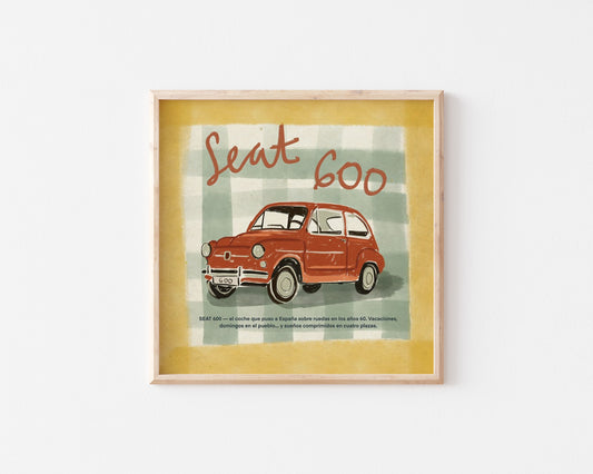 Ilustración "Seat 600" SIN MARCO