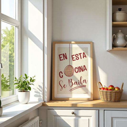 Ilustración "En esta cocina se baila" SIN MARCO