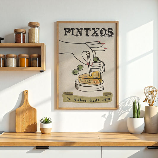 Ilustración "Pintxos" SIN MARCO