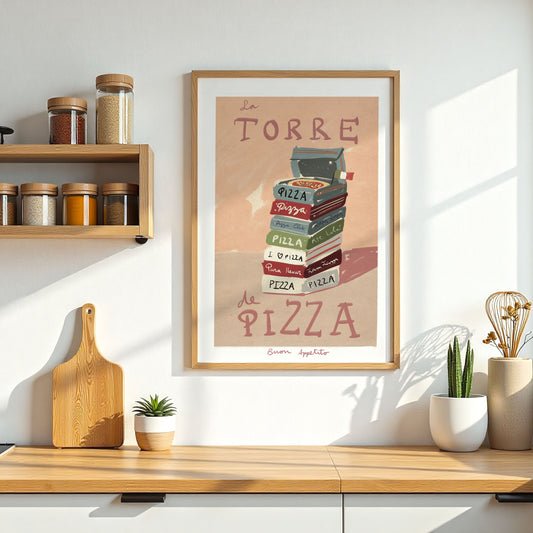 Ilustración "La Torre de Pizza" - SIN MARCO
