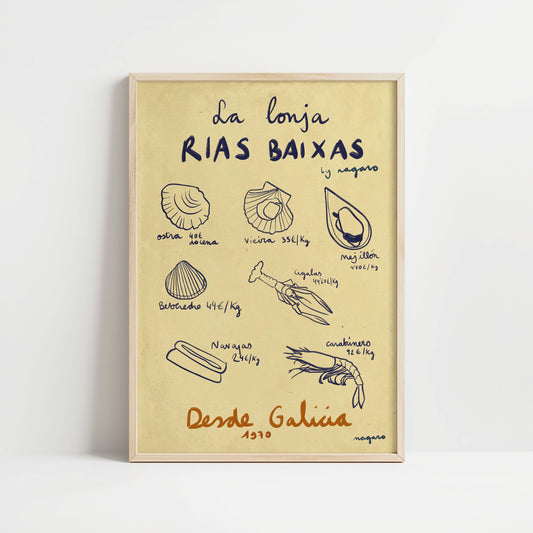 Ilustración "La lonja Rías Baixas" - SIN MARCO