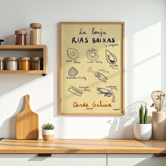 Ilustración "La lonja Rías Baixas" - SIN MARCO