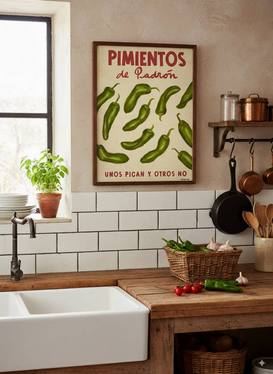 Ilustración "Pimientos de Padrón" SIN MARCO