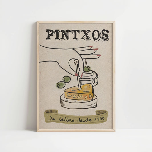 Ilustración "Pintxos" SIN MARCO
