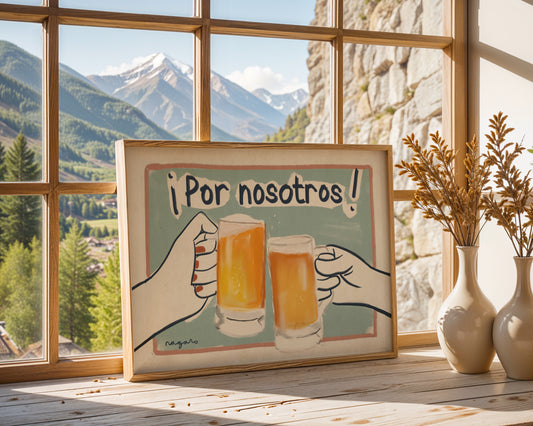 Ilustración "¡Por nosotros cerveza!" SIN MARCO (Horizontal)