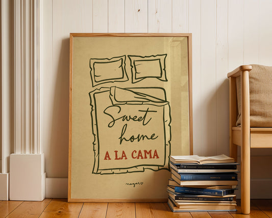 Ilustración "Sweet Home a la cama" SIN MARCO