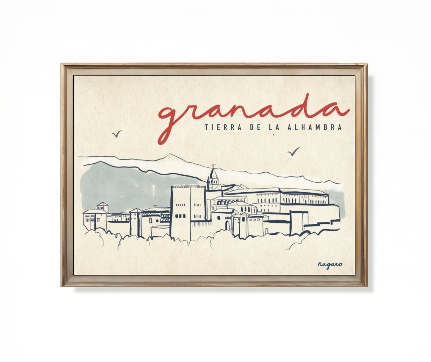 Ilustración "Granada Tierra de la Alhambra" SIN MARCO