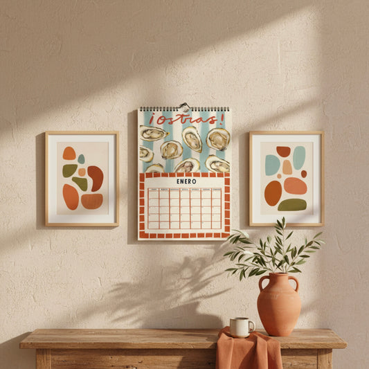 Calendario ilustrado pared 2026 (Comida Española)